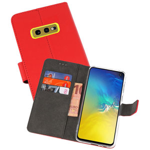 Booktype Telefoonhoesjes - Bookcase Hoesje - Wallet Case -  Geschikt voor Samsung Galaxy S10e - Rood