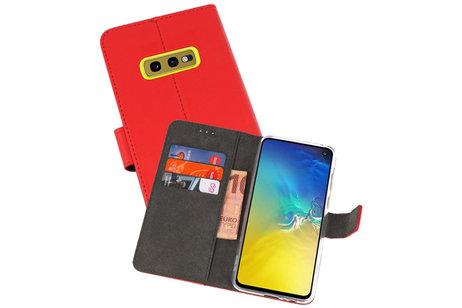 Booktype Telefoonhoesjes - Bookcase Hoesje - Wallet Case -  Geschikt voor Samsung Galaxy S10e - Rood