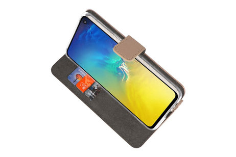 Booktype Telefoonhoesjes - Bookcase Hoesje - Wallet Case -  Geschikt voor Samsung Galaxy S10e - Goud