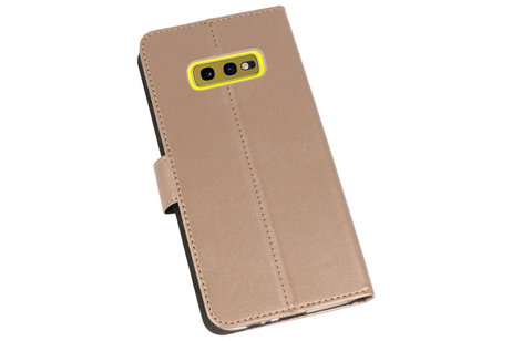 Booktype Telefoonhoesjes - Bookcase Hoesje - Wallet Case -  Geschikt voor Samsung Galaxy S10e - Goud