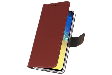 Booktype Telefoonhoesjes - Bookcase Hoesje - Wallet Case -  Geschikt voor Samsung Galaxy S10e - Bruin