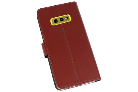 Booktype Telefoonhoesjes - Bookcase Hoesje - Wallet Case -  Geschikt voor Samsung Galaxy S10e - Bruin