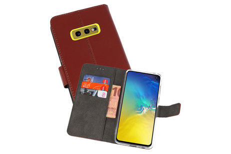 Booktype Telefoonhoesjes - Bookcase Hoesje - Wallet Case -  Geschikt voor Samsung Galaxy S10e - Bruin