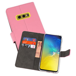 BAOHU Booktype Telefoonhoesjes - Bookcase Hoesje - Wallet Case -  Geschikt voor Samsung Galaxy S10e - Roze