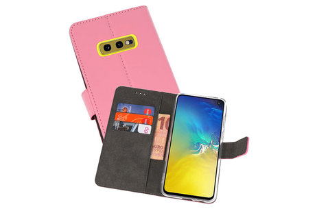BAOHU Booktype Telefoonhoesjes - Bookcase Hoesje - Wallet Case -  Geschikt voor Samsung Galaxy S10e - Roze