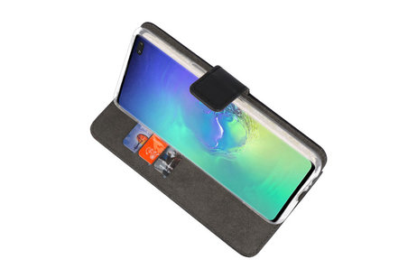 BAOHU Booktype Telefoonhoesjes - Bookcase Hoesje - Wallet Case -  Geschikt voor Samsung Galaxy S10 Plus - Zwart