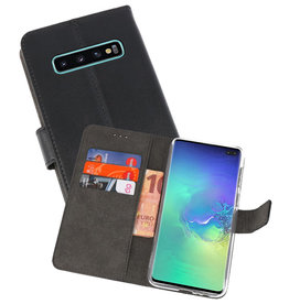 BAOHU Wallet Cases Hoesje Samsung Galaxy S10 Plus Zwart