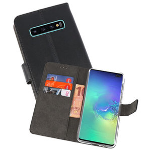 Booktype Telefoonhoesjes - Bookcase Hoesje - Wallet Case -  Geschikt voor Samsung Galaxy S10 Plus - Zwart