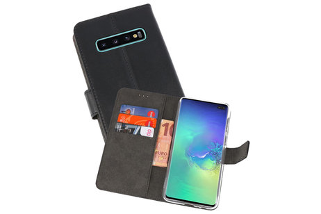 BAOHU Booktype Telefoonhoesjes - Bookcase Hoesje - Wallet Case -  Geschikt voor Samsung Galaxy S10 Plus - Zwart