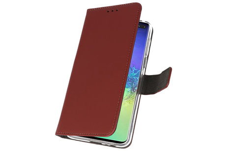 BAOHU Booktype Telefoonhoesjes - Bookcase Hoesje - Wallet Case -  Geschikt voor Samsung Galaxy S10 Plus - Bruin