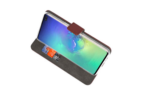 BAOHU Booktype Telefoonhoesjes - Bookcase Hoesje - Wallet Case -  Geschikt voor Samsung Galaxy S10 Plus - Bruin