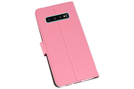 Booktype Telefoonhoesjes - Bookcase Hoesje - Wallet Case -  Geschikt voor Samsung Galaxy S10 Plus - Roze