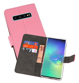 BAOHU Wallet Cases Hoesje Samsung Galaxy S10 Plus Roze