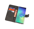 Booktype Telefoonhoesjes - Bookcase Hoesje - Wallet Case -  Geschikt voor Samsung Galaxy S10 Plus - Wit