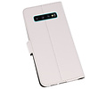 BAOHU Booktype Telefoonhoesjes - Bookcase Hoesje - Wallet Case -  Geschikt voor Samsung Galaxy S10 Plus - Wit