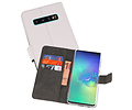 BAOHU Booktype Telefoonhoesjes - Bookcase Hoesje - Wallet Case -  Geschikt voor Samsung Galaxy S10 Plus - Wit