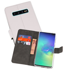 BAOHU Wallet Cases Hoesje Samsung Galaxy S10 Plus Wit