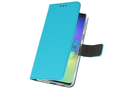 BAOHU Booktype Telefoonhoesjes - Bookcase Hoesje - Wallet Case -  Geschikt voor Samsung Galaxy S10 Plus - Blauw