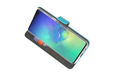 BAOHU Booktype Telefoonhoesjes - Bookcase Hoesje - Wallet Case -  Geschikt voor Samsung Galaxy S10 Plus - Blauw