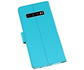 Booktype Telefoonhoesjes - Bookcase Hoesje - Wallet Case -  Geschikt voor Samsung Galaxy S10 Plus - Blauw