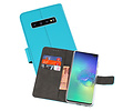 Booktype Telefoonhoesjes - Bookcase Hoesje - Wallet Case -  Geschikt voor Samsung Galaxy S10 Plus - Blauw