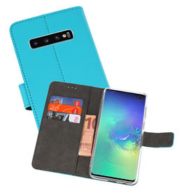 BAOHU Wallet Cases Hoesje Samsung Galaxy S10 Plus Blauw