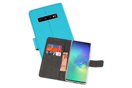 Booktype Telefoonhoesjes - Bookcase Hoesje - Wallet Case -  Geschikt voor Samsung Galaxy S10 Plus - Blauw