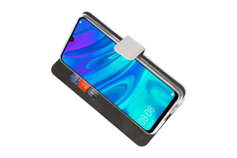 BAOHU Booktype Telefoonhoesjes - Bookcase Hoesje - Wallet Case -  Geschikt voor Huawei P Smart 2019 - Wit