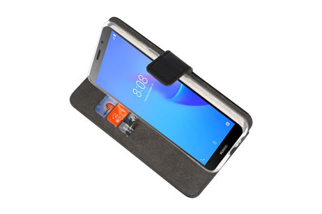 Booktype Telefoonhoesjes - Bookcase Hoesje - Wallet Case -  Geschikt voor Huawei Y5 Lite 2018 - Zwart