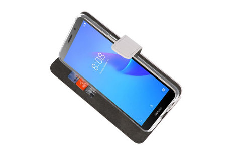 BAOHU Booktype Telefoonhoesjes - Bookcase Hoesje - Wallet Case -  Geschikt voor Huawei Y5 Lite 2018 - Wit