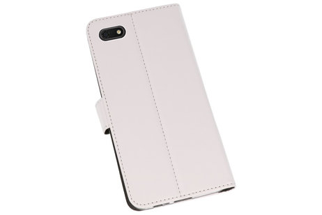Booktype Telefoonhoesjes - Bookcase Hoesje - Wallet Case -  Geschikt voor Huawei Y5 Lite 2018 - Wit