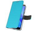 BAOHU Booktype Telefoonhoesjes - Bookcase Hoesje - Wallet Case -  Geschikt voor Huawei Y5 Lite 2018 - Blauw