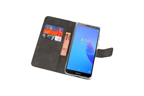 Booktype Telefoonhoesjes - Bookcase Hoesje - Wallet Case -  Geschikt voor Huawei Y5 Lite 2018 - Navy