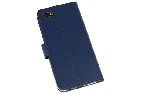 Booktype Telefoonhoesjes - Bookcase Hoesje - Wallet Case -  Geschikt voor Huawei Y5 Lite 2018 - Navy