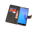 BAOHU Booktype Telefoonhoesjes - Bookcase Hoesje - Wallet Case -  Geschikt voor Huawei Y5 Lite 2018 - Rood