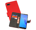 Booktype Telefoonhoesjes - Bookcase Hoesje - Wallet Case -  Geschikt voor Huawei Y5 Lite 2018 - Rood