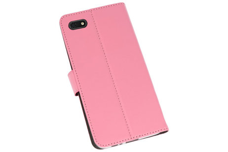 BAOHU Booktype Telefoonhoesjes - Bookcase Hoesje - Wallet Case -  Geschikt voor Huawei Y5 Lite 2018 - Roze