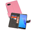 Booktype Telefoonhoesjes - Bookcase Hoesje - Wallet Case -  Geschikt voor Huawei Y5 Lite 2018 - Roze