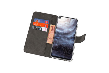 Booktype Telefoonhoesjes - Bookcase Hoesje - Wallet Case -  Geschikt voor Samsung Galaxy A8s - Zwart