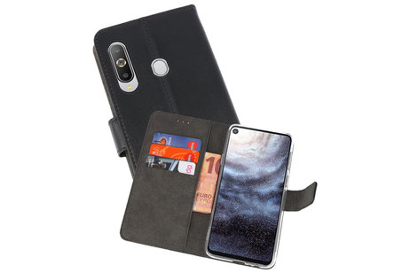 Booktype Telefoonhoesjes - Bookcase Hoesje - Wallet Case -  Geschikt voor Samsung Galaxy A8s - Zwart