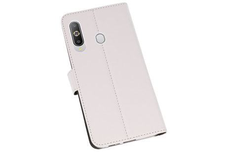 BAOHU Booktype Telefoonhoesjes - Bookcase Hoesje - Wallet Case -  Geschikt voor Samsung Galaxy A8s - Wit