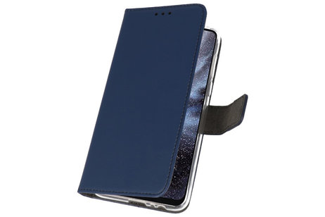 BAOHU Booktype Telefoonhoesjes - Bookcase Hoesje - Wallet Case -  Geschikt voor Samsung Galaxy A8s - Navy