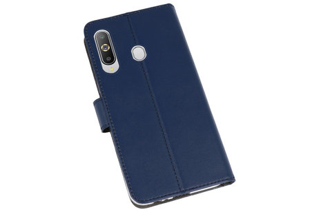 Booktype Telefoonhoesjes - Bookcase Hoesje - Wallet Case -  Geschikt voor Samsung Galaxy A8s - Navy