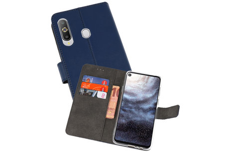 BAOHU Booktype Telefoonhoesjes - Bookcase Hoesje - Wallet Case -  Geschikt voor Samsung Galaxy A8s - Navy