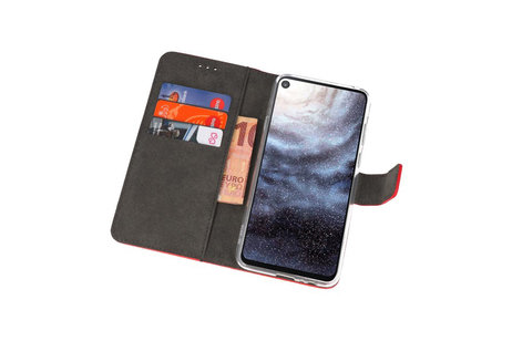BAOHU Booktype Telefoonhoesjes - Bookcase Hoesje - Wallet Case -  Geschikt voor Samsung Galaxy A8s - Rood