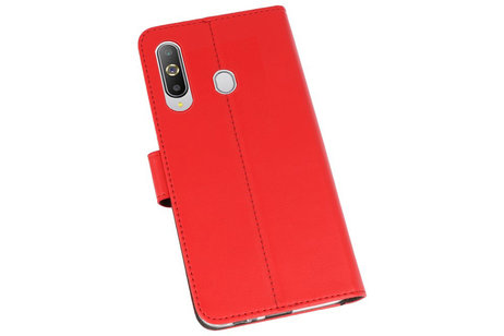 BAOHU Booktype Telefoonhoesjes - Bookcase Hoesje - Wallet Case -  Geschikt voor Samsung Galaxy A8s - Rood