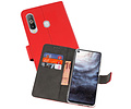 Booktype Telefoonhoesjes - Bookcase Hoesje - Wallet Case -  Geschikt voor Samsung Galaxy A8s - Rood