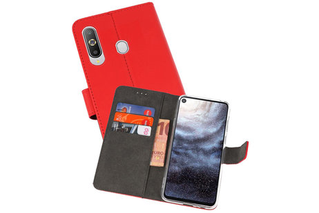 Booktype Telefoonhoesjes - Bookcase Hoesje - Wallet Case -  Geschikt voor Samsung Galaxy A8s - Rood