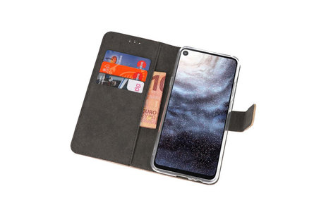 Booktype Telefoonhoesjes - Bookcase Hoesje - Wallet Case -  Geschikt voor Samsung Galaxy A8s - Goud