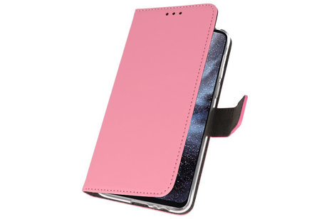 BAOHU Booktype Telefoonhoesjes - Bookcase Hoesje - Wallet Case -  Geschikt voor Samsung Galaxy A8s - Roze
